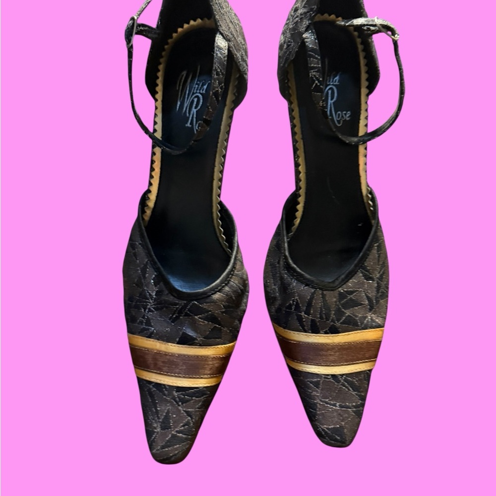 WILD ROSE🌹 Y2K Vibe Pointed Toe Heels 🌹 Ankle Strap🌹Size 9 🌹NWOB 🌹 So Gorgeous 🌹 - Picture 8 of 8